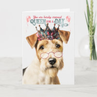 Rough Fox Terrier Dog Queen Day Funny Birthday