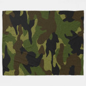 Rough Green Camouflage Militär Custom Fleece Blank (Vorderseite (Horizontal))
