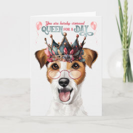Rough Jack Russell Queen für Day Funny Birthday Karte