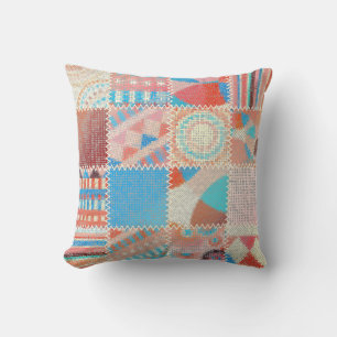 Rough Leinwand Patchwork: Texturierte Vintage Must Kissen