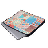 Rough Leinwand Patchwork: Texturierte Vintage Must Laptopschutzhülle (Vorne Knopf)