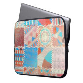 Rough Leinwand Patchwork: Texturierte Vintage Must Laptopschutzhülle (Vorderseite Links)