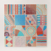 Rough Leinwand Patchwork: Texturierte Vintage Must Puzzle (Horizontal)