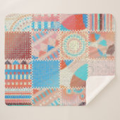 Rough Leinwand Patchwork: Texturierte Vintage Must Sherpadecke (Vorderseite (Horizontal))