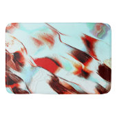 Rough light cyan und stark rot badematte (Vorderseite)