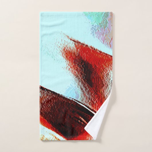 Rough light cyan und stark rot badhandtuch set (Handtuch)