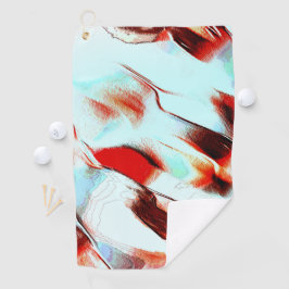 Rough light cyan und stark rot golfhandtuch