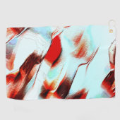 Rough light cyan und stark rot golfhandtuch (Horizontal)