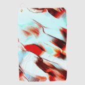 Rough light cyan und stark rot golfhandtuch (Vorderseite)