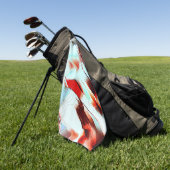 Rough light cyan und stark rot golfhandtuch (Gras)