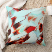 Rough light cyan und stark rot kissen (Decke)