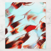 Rough light cyan und stark rot weinetikett (Einzelnes Label)