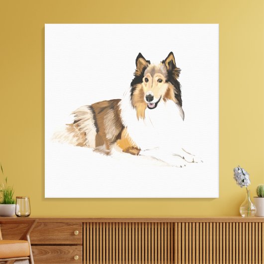 Rough, Long Hair Collie Leinwanddruck (Insitu (Wohnzimmer))