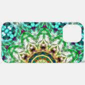Rough Metal aqua blau und grüne Textur Mandala Case-Mate iPhone Hülle (Hinten (horizontal))