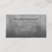 Rough Metal Plate Gray ID327 Visitenkarte (Rückseite)
