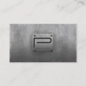 Rough Metal Plate Gray ID327 Visitenkarte (Vorderseite)