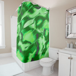 Rough metallic green dunes zeichnend duschvorhang