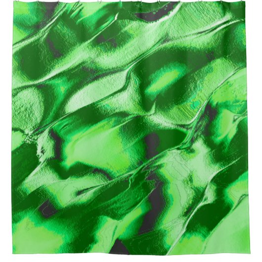 Rough metallic green dunes zeichnend duschvorhang (Vorderseite)
