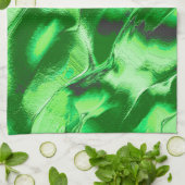 Rough metallic green dunes zeichnend geschirrtuch (Gefaltet)