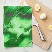 Rough metallic green dunes zeichnend geschirrtuch (Viertel Falte)
