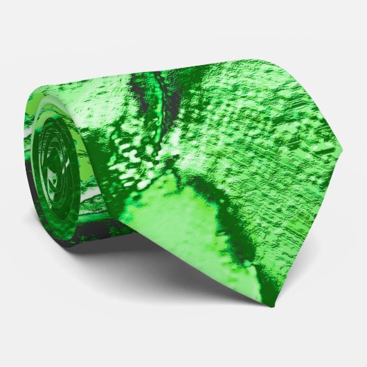 Rough metallic green dunes zeichnend krawatte (Gerollt)