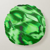 Rough metallic green dunes zeichnend rundes kissen (Vorderseite)