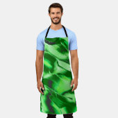 Rough metallic green dunes zeichnend schürze (Getragen)