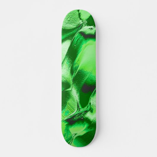 Rough metallic green dunes zeichnend skateboard (Vorne)