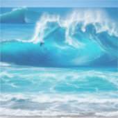 Rough Ocean Blue Waves Aufkleber (Vorderseite)