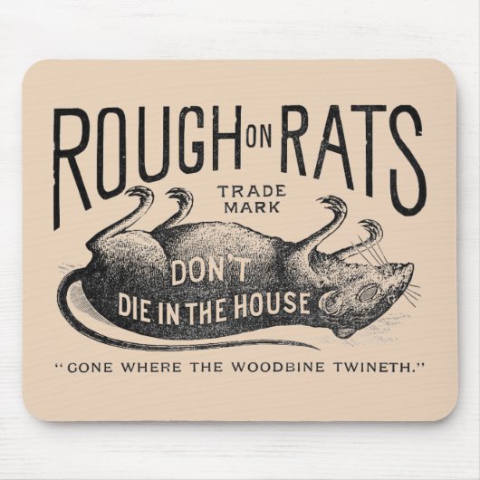 "Rough on Rats-Werbung" Mousepad (Vorne)