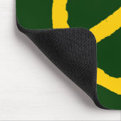 Rough Peace Symbol - Amber auf Dunkelgrün Mousepad (Ecke)