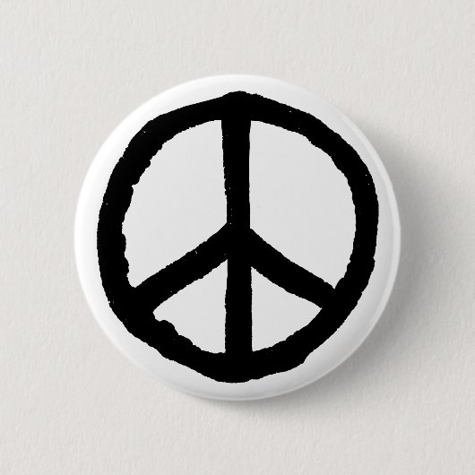 Rough Peace Symbol Button (Vorderseite)