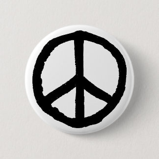 Rough Peace Symbol Button
