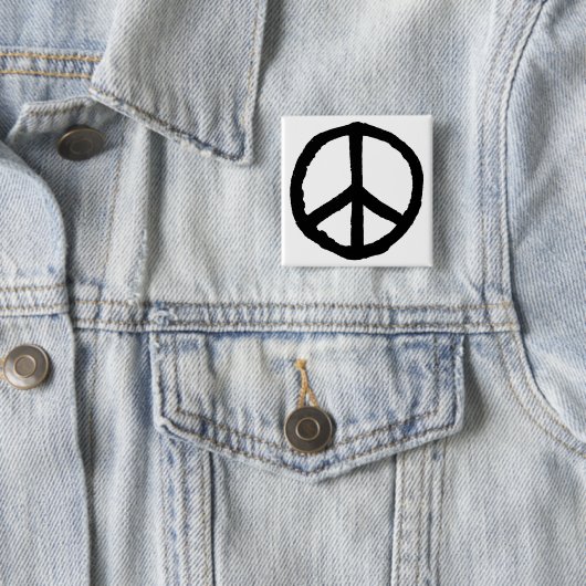 Rough Peace Symbol Button (Beispiel)