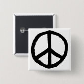 Rough Peace Symbol Button (Vorne & Hinten)