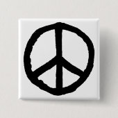 Rough Peace Symbol Button (Vorderseite)