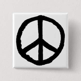 Rough Peace Symbol Button