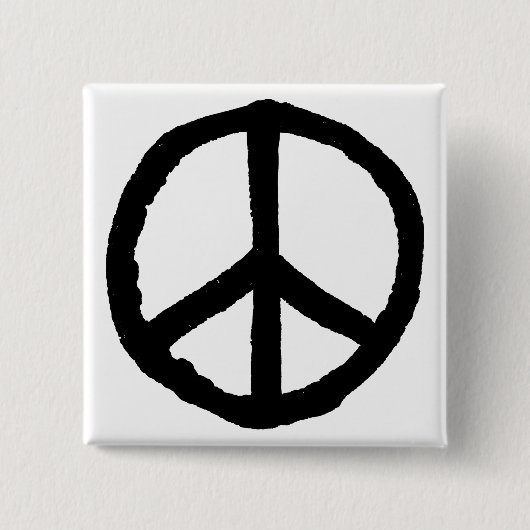 Rough Peace Symbol Button (Vorderseite)