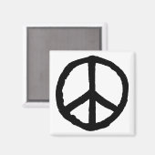 Rough Peace Symbol Magnet (Vorderseite/Rückseite)