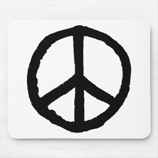 Rough Peace Symbol Mousepad (Vorne)