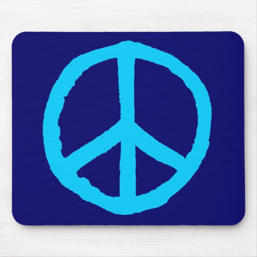 Rough Peace Symbol - Shades of Blue II Mousepad (Vorne)