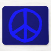 Rough Peace Symbol - Shades of Blue Mousepad (Vorne)