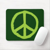 Rough Peace Symbol - Shades of Green II Mousepad (Mit Mouse)