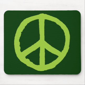 Rough Peace Symbol - Shades of Green II Mousepad