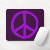 Rough Peace Symbol - Shades of Lila Mousepad (Mit Mouse)
