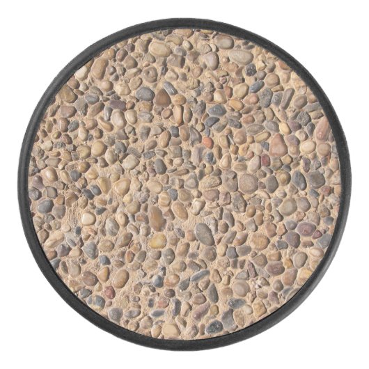 Rough Pebble Stones Foto Eishockey Puck (Vorderseite)
