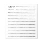 Rough Pencil Lined Notizblock (Vorderseite)