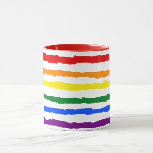 Rough Rainbow Stripes Coffee Tasse (Zentrum)