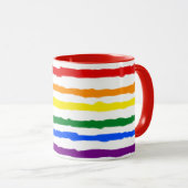 Rough Rainbow Stripes Coffee Tasse (VorderseiteRechts)
