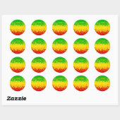 Rough Rasta Design Runder Aufkleber (Blatt)